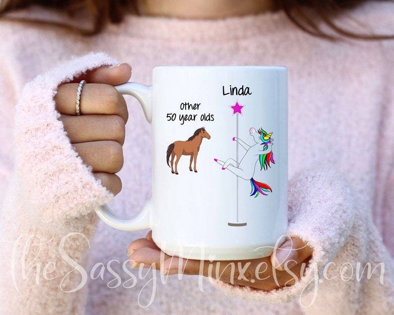 50th Birthday Gift Mug For Women, Personalized Other 50 Year Olds You, Funny Custom Gift For Your Best Friend, Mother, Daughter, Neice, Aunt image 4