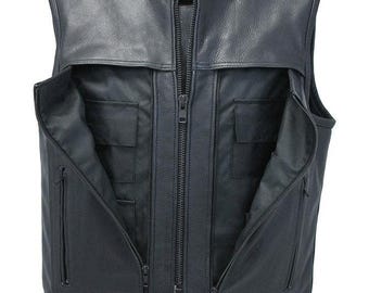 Men's Genuine Leather Vest, Steampunk Leather Vest, Leather Vest, Men's Real Leather Vest, Men's Handmade Leather Vest, Men's Leather Vest