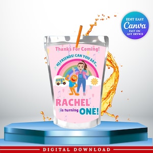 Editable Ms Rachel Juice Box Ms Rachel Party Favor |Preschool Learning Party Decorations  Ms Rachel Elmo | Ms rachel party , Capri Sun