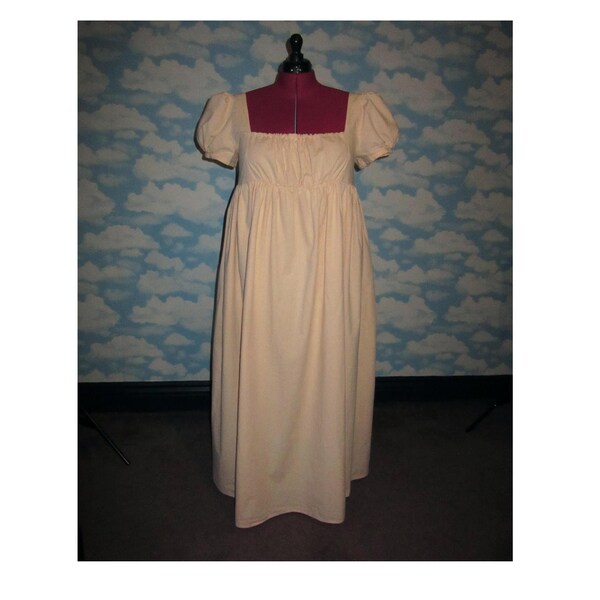 A-line Square Floor length Jersey Gown Regency Plus Size