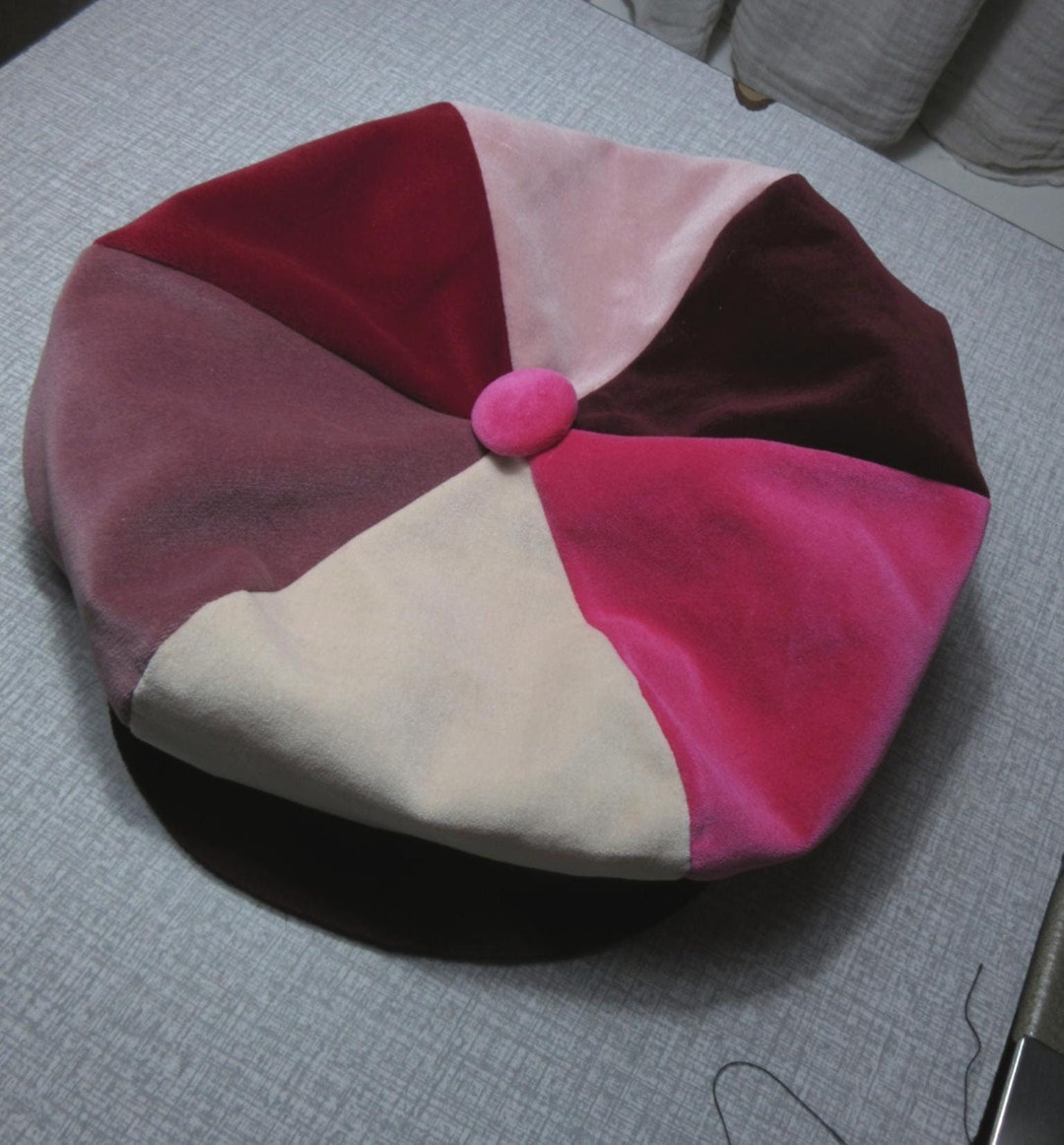 Shades of Pink Newsboy Hat Bakers Boy Hat Pimp Hat in Luxury Cotton Velvet UK Seller Etsy