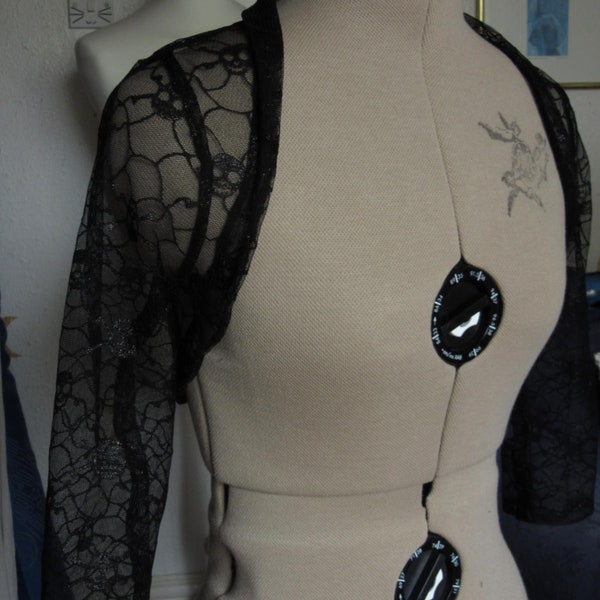Black Lace Detailed Women Shrug main image 0