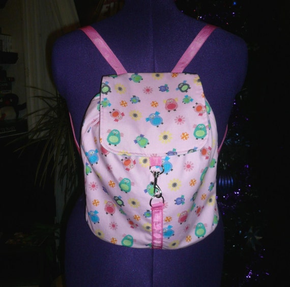pink owl backpack