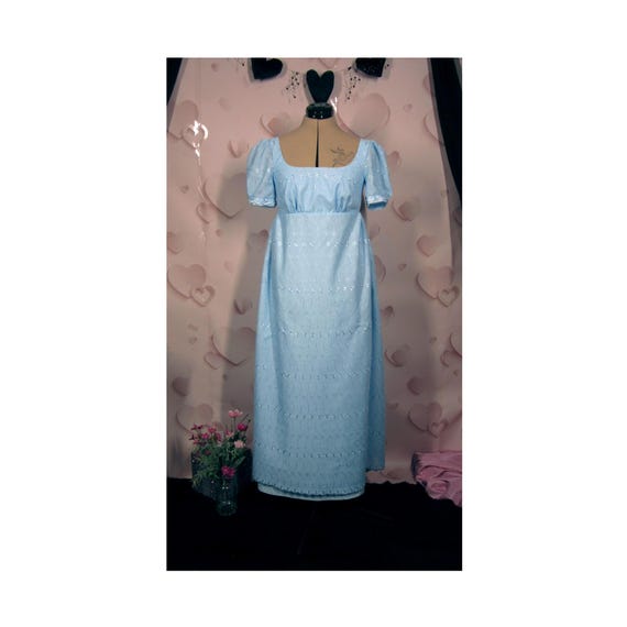 fitted bodice jane austen regency dress empire line made to order in any fabric