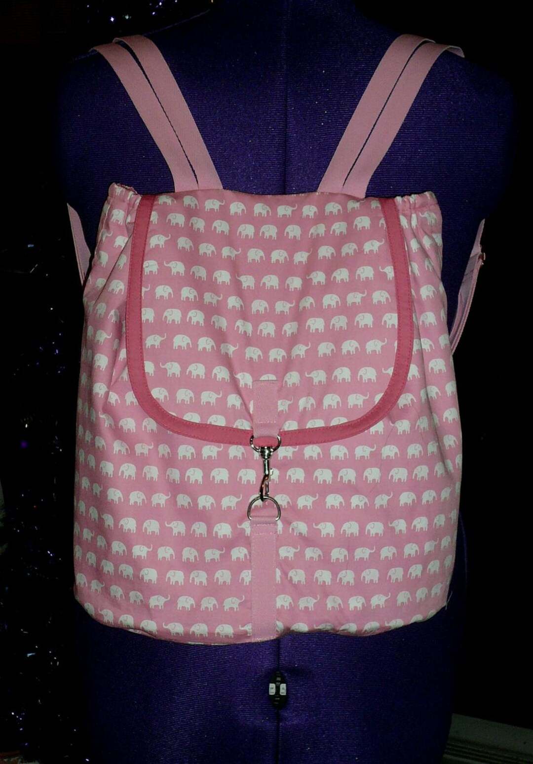 Pink Backpack Elephants on Parade Elephant Bag Adjustable Etsy