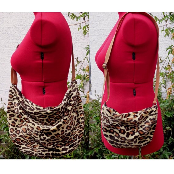 leopard print slouch bag