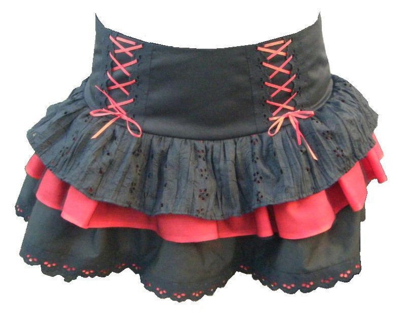 SALE Halloween skirt black and purple rara skirt witch goth 80s skirt last one
