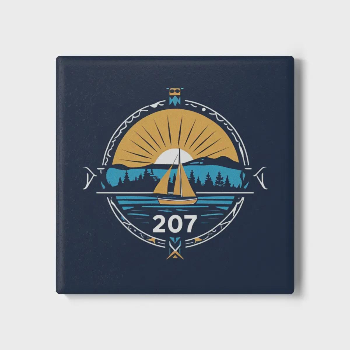 Set of 4, 207 Maine Coaster - Etsy