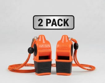 FOX 40 Anti-ICE Set of 2 Whistles Emergency Alert Tool Kit Outdoor Survival Gear Equipment High Decibel Sound Pitch Shrill Noise Super LOUD