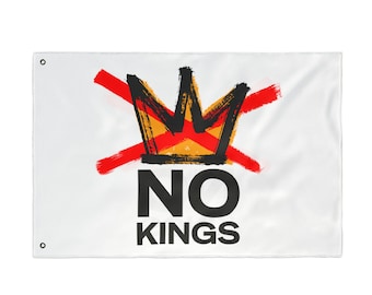 NO KINGS Double Sided Polyester Flag: Event Flag