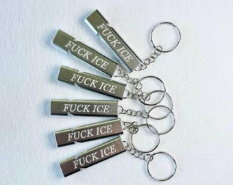 Emergency Whistle Keychain Accessory Personal Protection Tactical Gear Anti-ICE Safety Loud Aluminum Compact Design Security Device Hiking