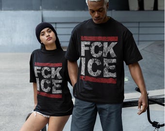 FCK ICE Music Band T-Shirt: Soft Cotton Unisex Tee, Anti-MAGA, Anti-Trump, Anti-Ice, Anti-Fascist, Anti-ice t shirt, Anti-Ice Protests