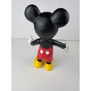 Figura de juguete de vinilo vintage de Mickey Mouse de Disney con brazos y piernas móviles de 6,5 pulgadas imagen 3