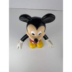 Figura de juguete de vinilo vintage de Mickey Mouse de Disney con brazos y piernas móviles de 6,5 pulgadas imagen 9