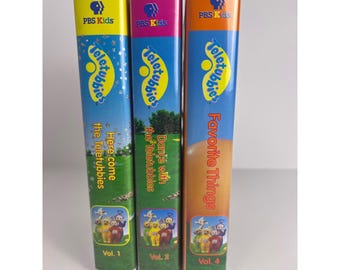 PBS Kids Teletubbies VHS Lot Volúmenes 1 2 4 Serie de TV educativa para niños