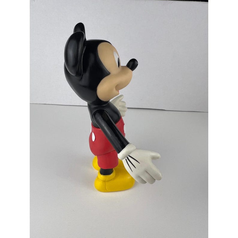 Figura de juguete de vinilo vintage de Mickey Mouse de Disney con brazos y piernas móviles de 6,5 pulgadas imagen 4