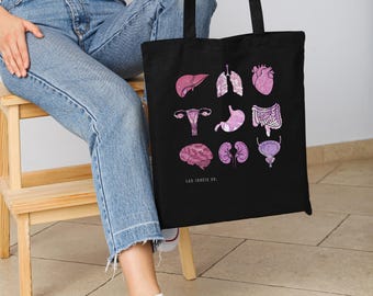 Historische Organe Einkaufstasche | Histologie & Anatomie Tasche | Med Lab Geschenk | Pathologie Ästhetik