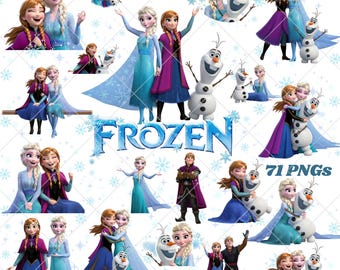 Winter Ice Princess ""FROZEN"" PNG Digitale Datei | Schneeprinzessin Clipart für Kinder.