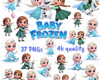 Baby Frozen PNG Clipart | Ice Princess Digital File