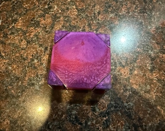 Multi-Color Epoxy Resin Drink Coaster