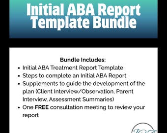 初期ABA治療報告書