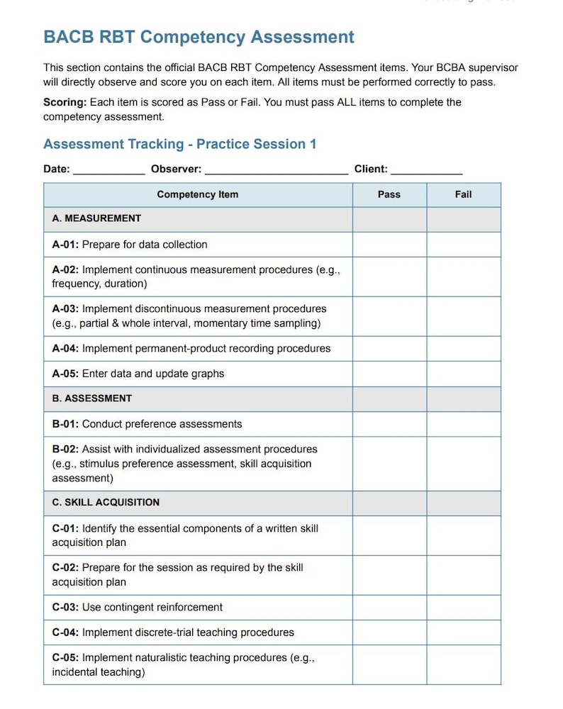 RBT Onboarding Workbook – 2-week Training System - Etsy