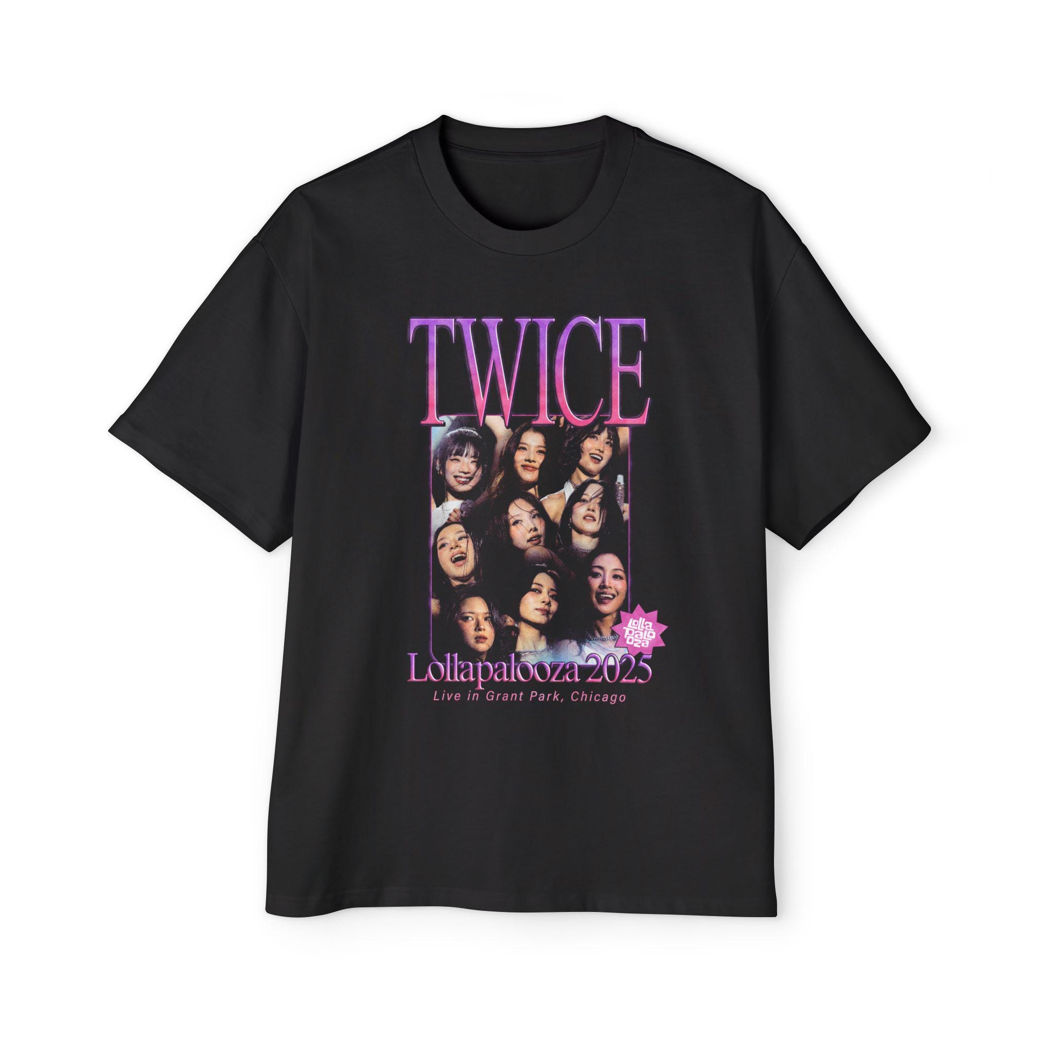 TWICE Lollapalooza 2025 ブラックTシャツ X L 新品 完売XL】Lollapalooza 2025 Tシャツ 藤井風 ロラパルーザ - メルカリ