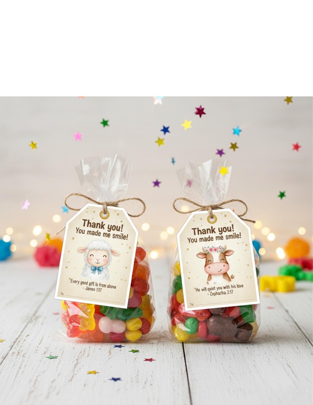 Printable Christian Thank You Tags for Kids Scripture Gift Tags
