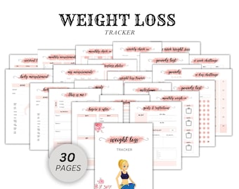 Weight Loss Tracker: Calorie & Fitness Planner (Instant Download)