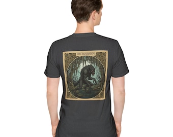 Rougarou Werewolf T-Shirt | vintage Art, Gothic Horror Illustration, print on back
