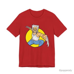 SHARP DRESSED MAN T-Shirt | Retro Comic Action Illustration | Funny Retro Comic Book Parody | Graphic Tee for Superhero Fans