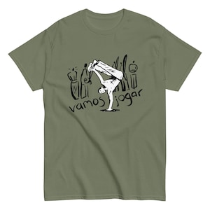Capoeira T-Shirt Unisex | Vamos Jogar Tee | Neutral Color Cotton Shirt | Capoeirista Gift