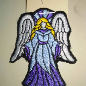 Blue and Purple Angel Patch