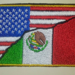 US/Mexico Flags Patch