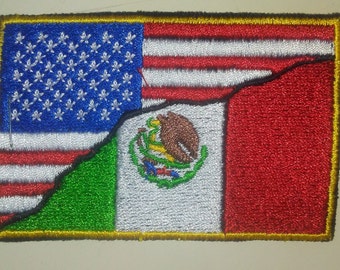 US/Mexico Flags Patch