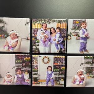 Custom Button Photo Magnets | Personalized 2x2 Picture | Save the Date, Family Photos, Gifts, Refrigerator Magnet