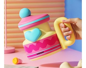 Blaues Herz Becher (925 ml)