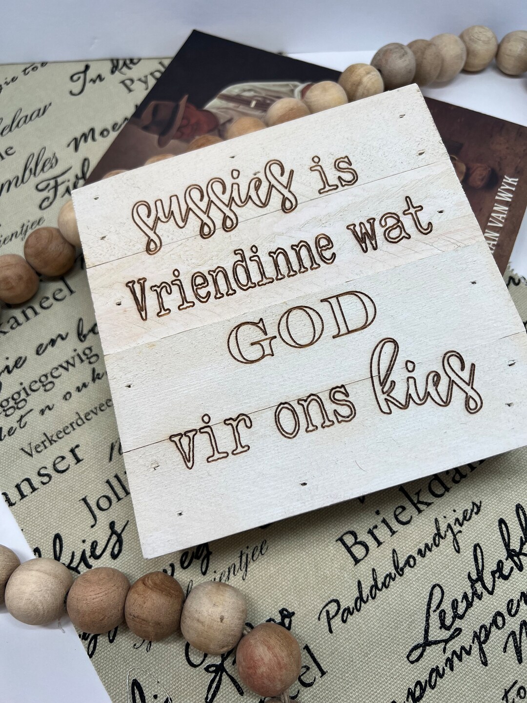 Afrikaans Rustic Wood Decorative Sign for Sisters Sussies is Etsy