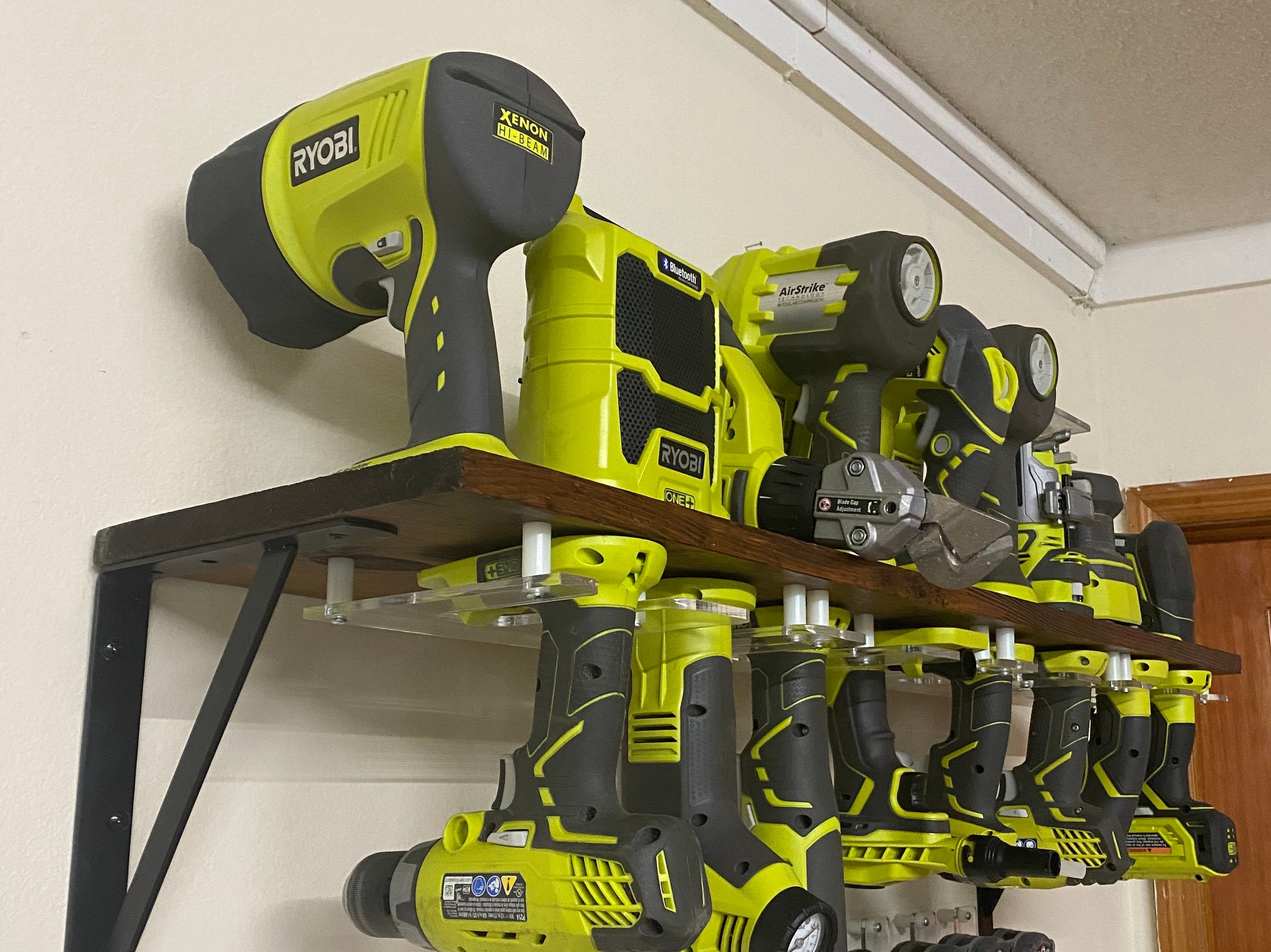 Ryobi Power Tool Storage Bracket. in Plexi Glass Acrylic for 2
