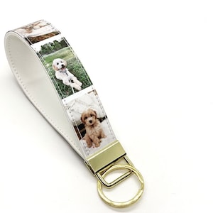 keychain wristlet photo booth reel. personalized six images. add name or custom saying. key lanyard. Christmas gift. image 10