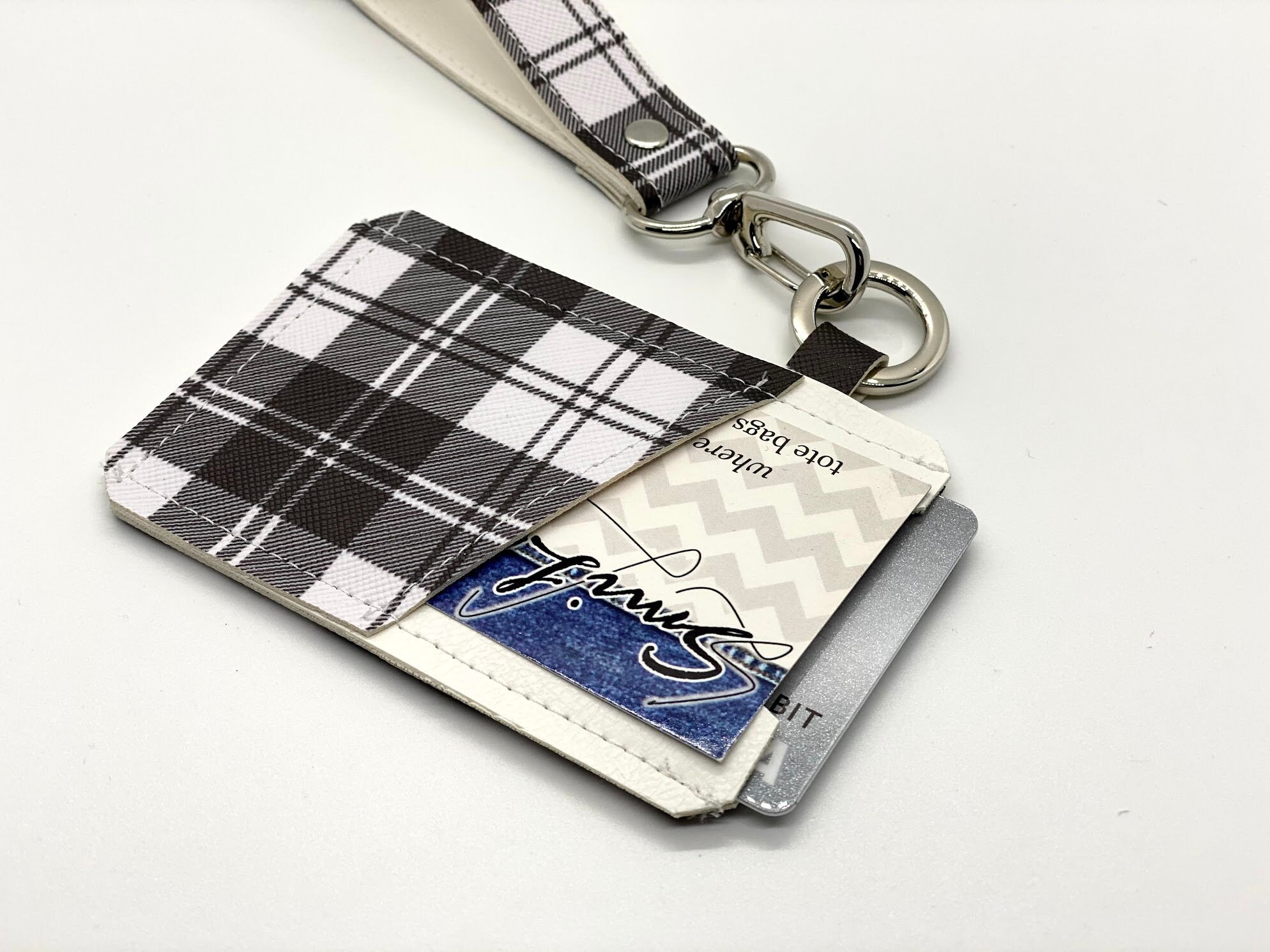 Keychain and credit card holder. two slots wallet. key fob. Etsy