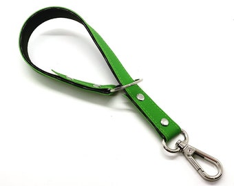wristlet key leash. faux leather key keeper. choose color combos front and back. key tether, key minder, key lanyard wristlet.