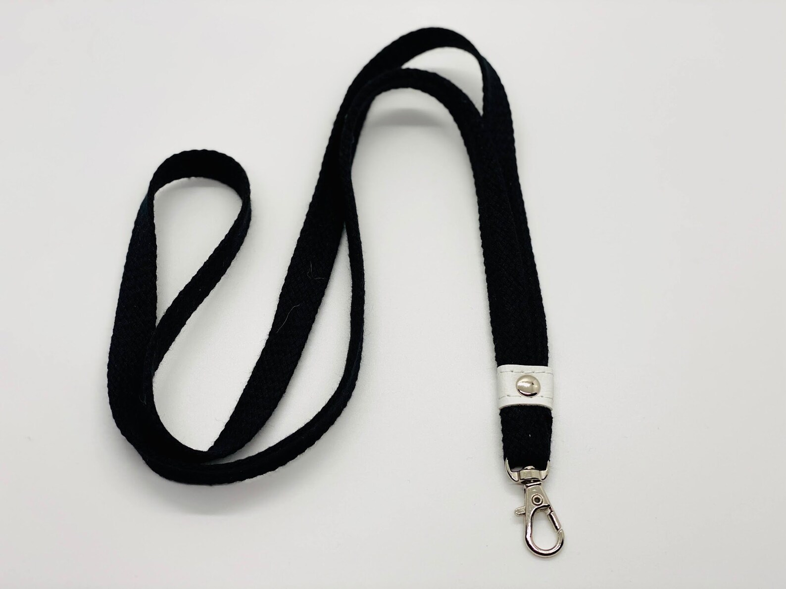 Lanyard ID badge holder. flat cord rope with accent faux Etsy
