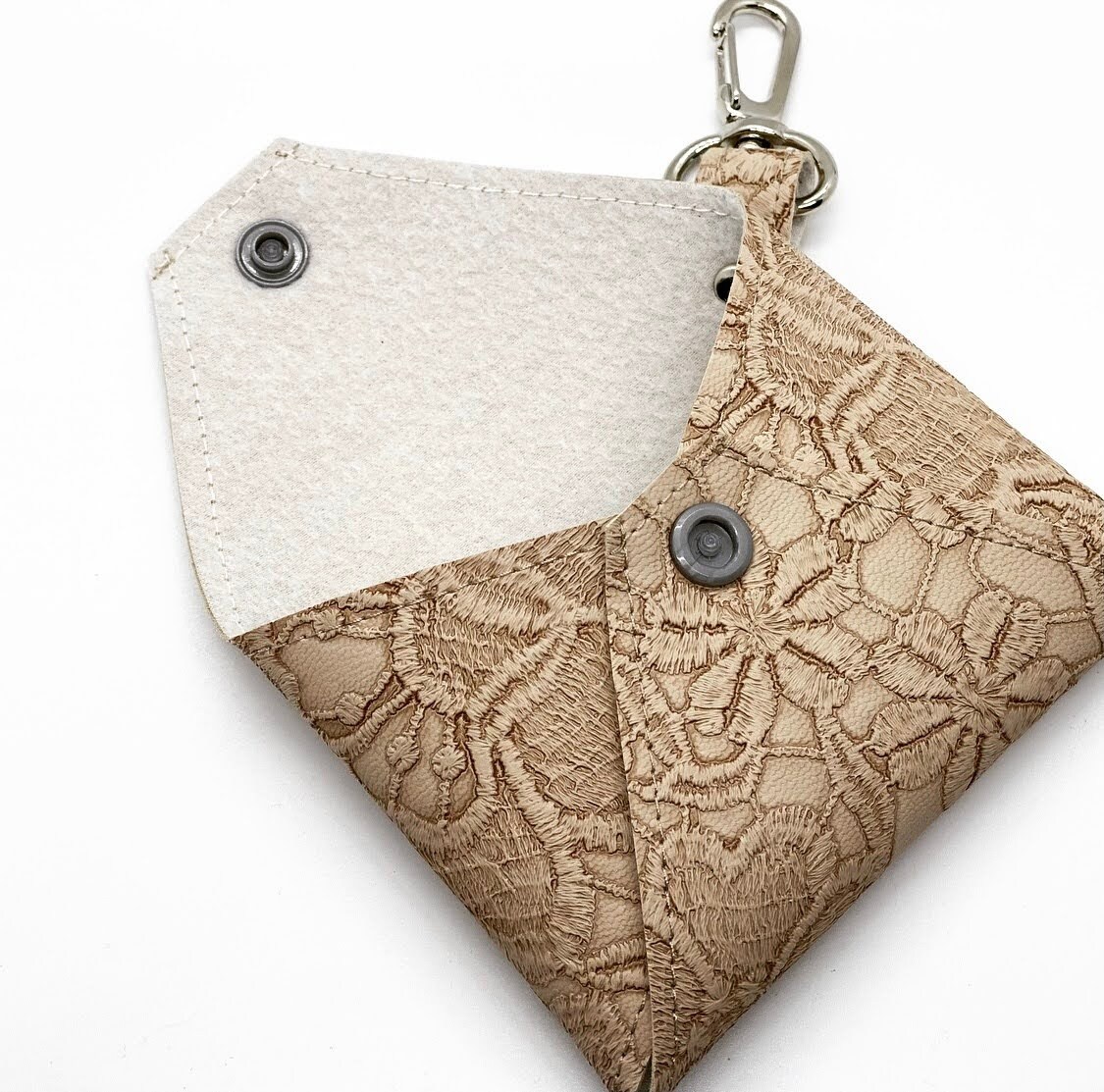 Coin pouch keychain ID holder. small pouch envelope snap Etsy