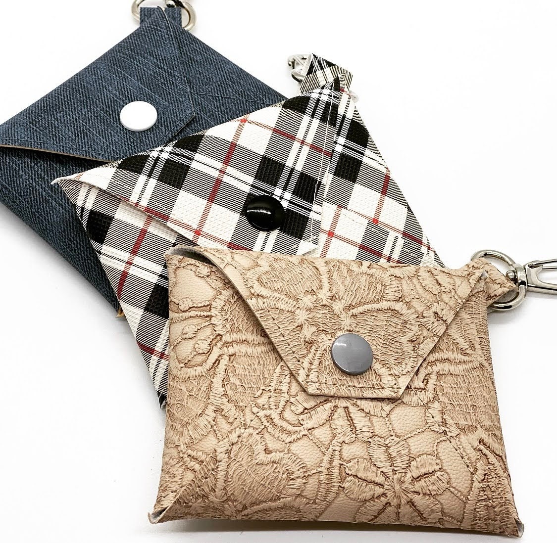 Keychain coin pouch ID holder. small pouch envelope snap Etsy