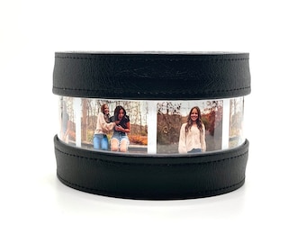 personalized tumbler sleeves. custom Stanley photo reel cup wrap.