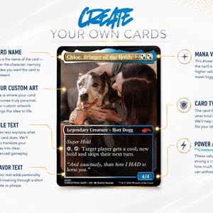 etsy custom mtg cards Custom MTG Style Trading Card: Personalized Father's Day, Anniversary, Wedding, Pet Gift