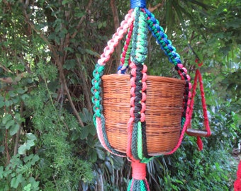 Green Plus 6 Colors 22 Inch No Beads Macrame Plant Hanger