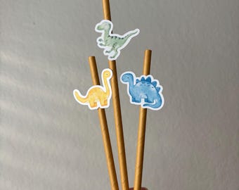 Dinosaur Paper Straws | Birthday Party, Baby Shower Drinkware