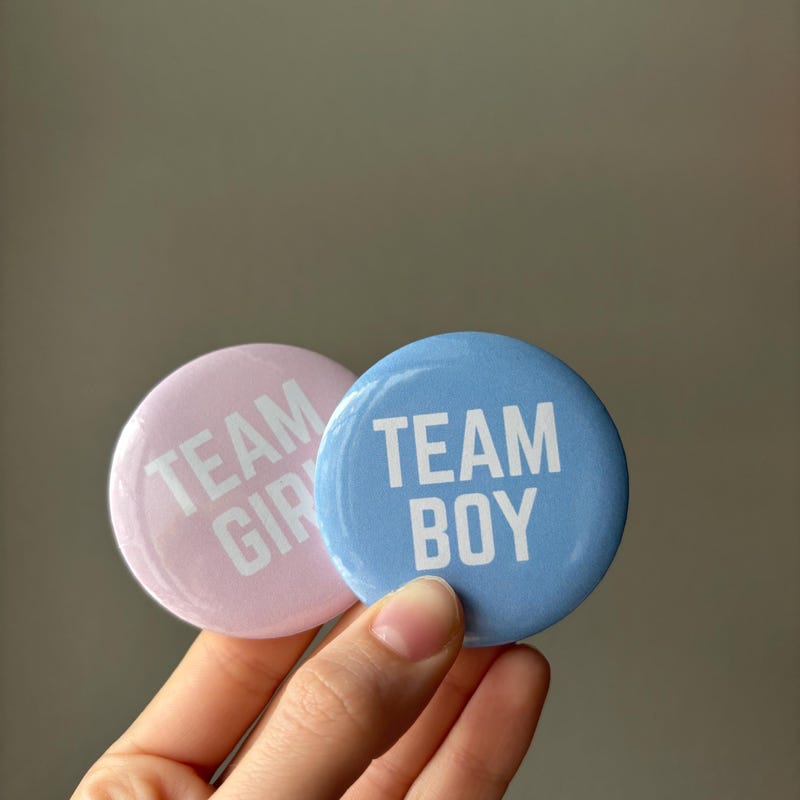Gender Reveal Button - Etsy